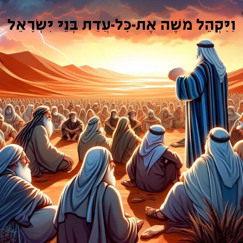 ויקהל משה את כל עדת בני ישראל